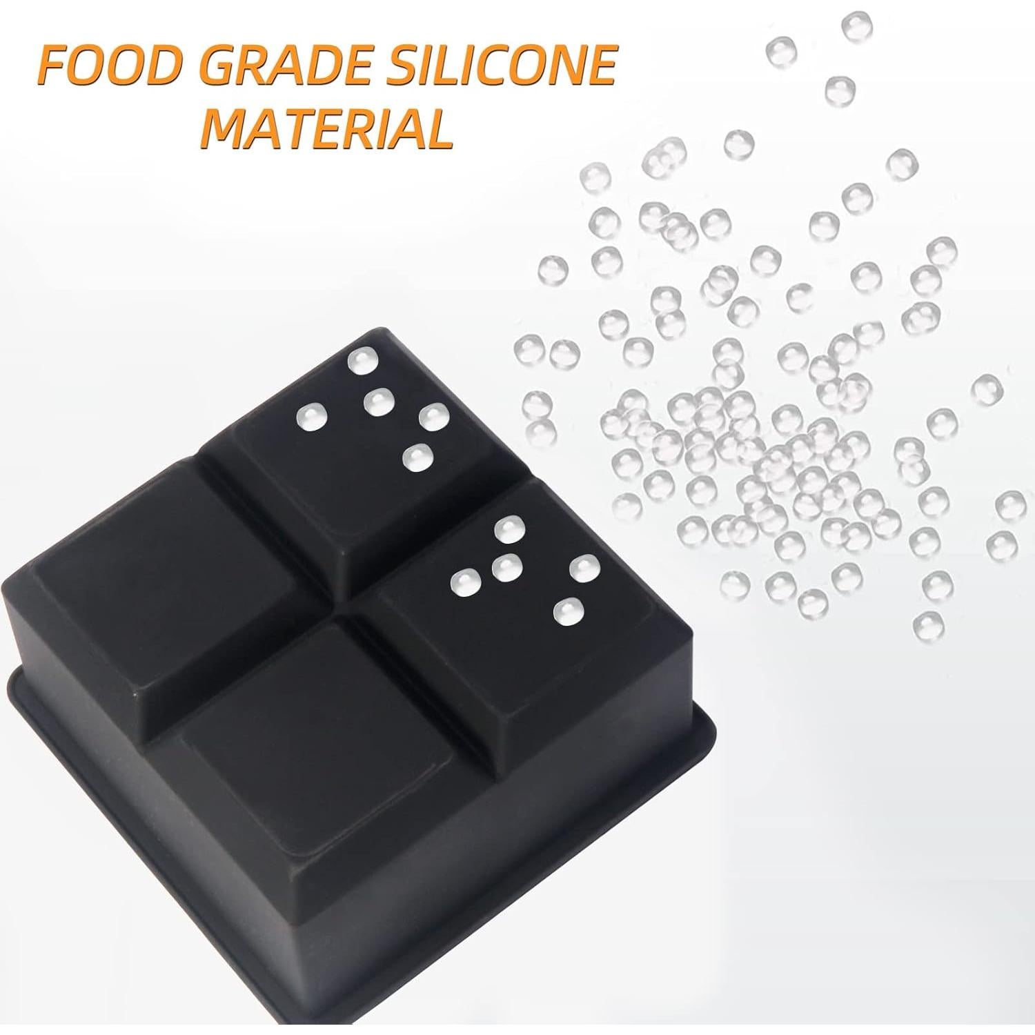 Bandejas de Hielo Grande BECOKIT de Silicona Reutilizables