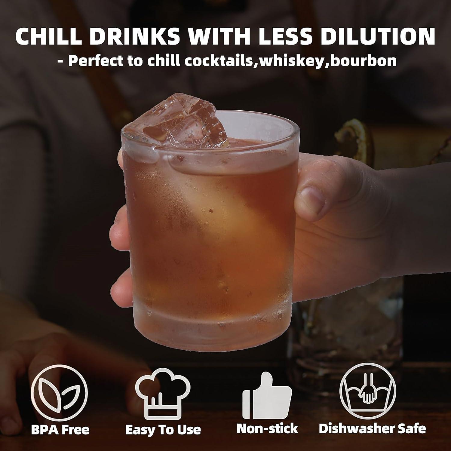 Bandejas de Hielo Grande BECOKIT Silicona 2Pack 16.5x10.7cm