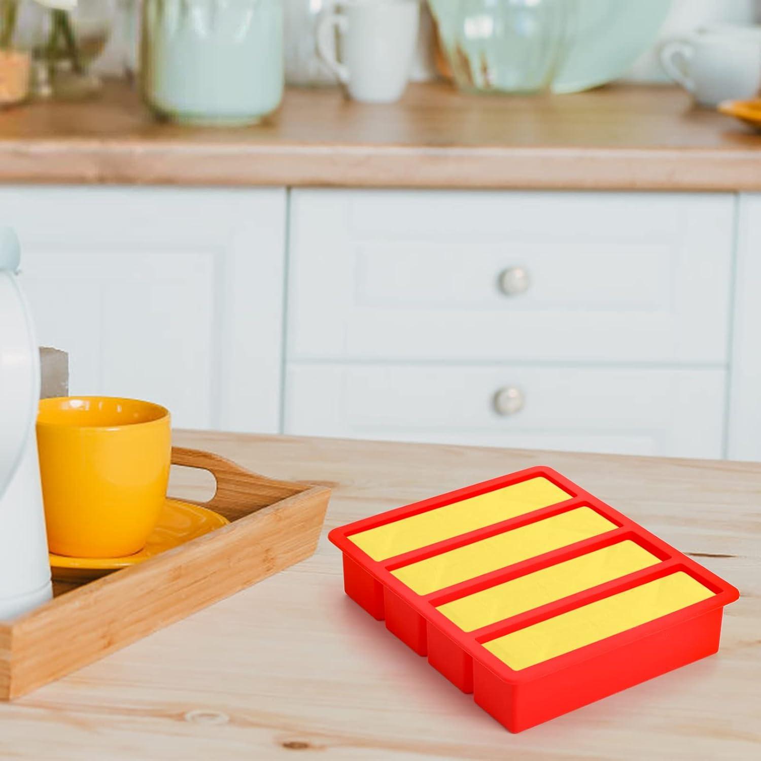 Juego de 4 bandejas de silicona Hedume para mantequilla 17x14.7cm