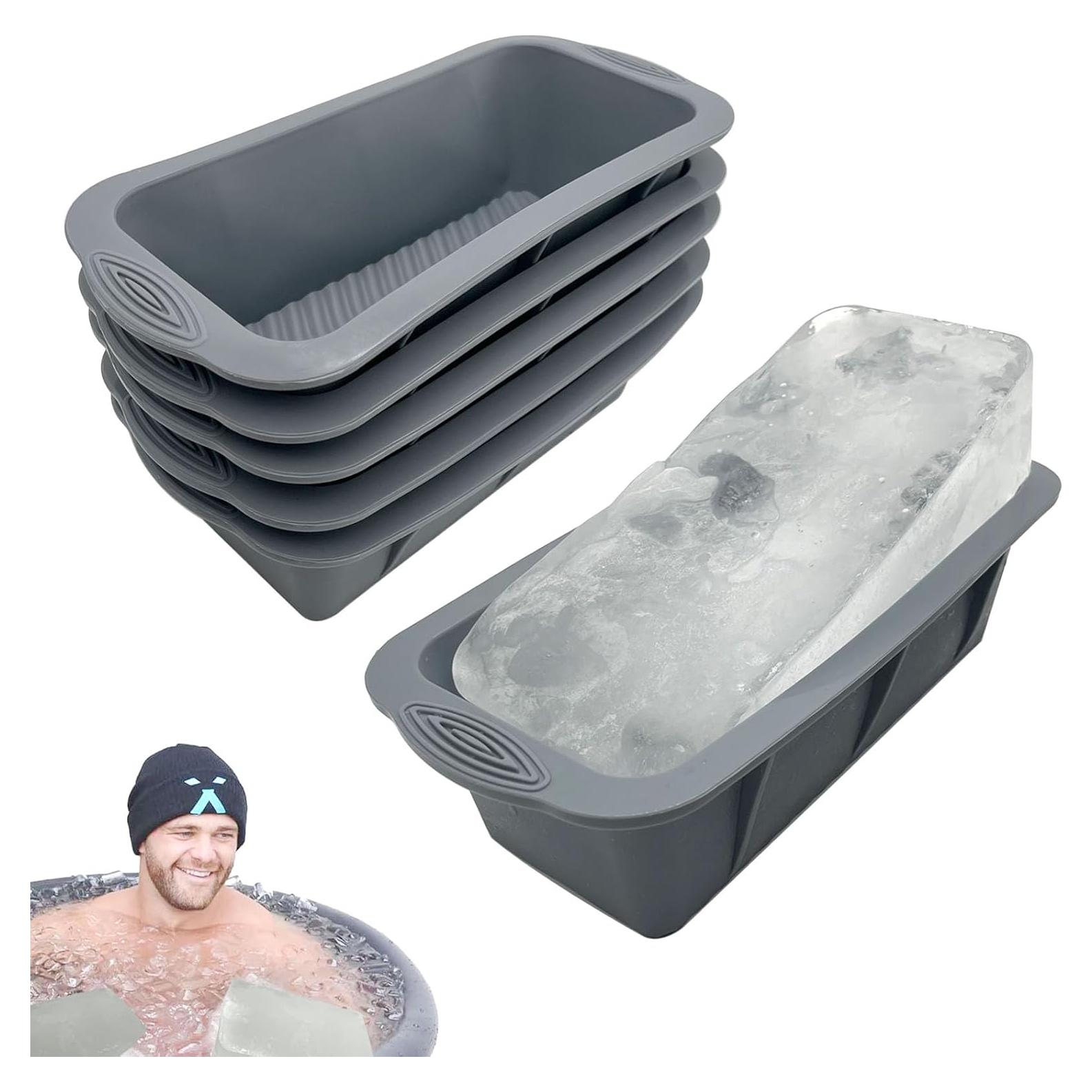 Molde de Hielo Grande YINOWON 6 Piezas Silicona Gris