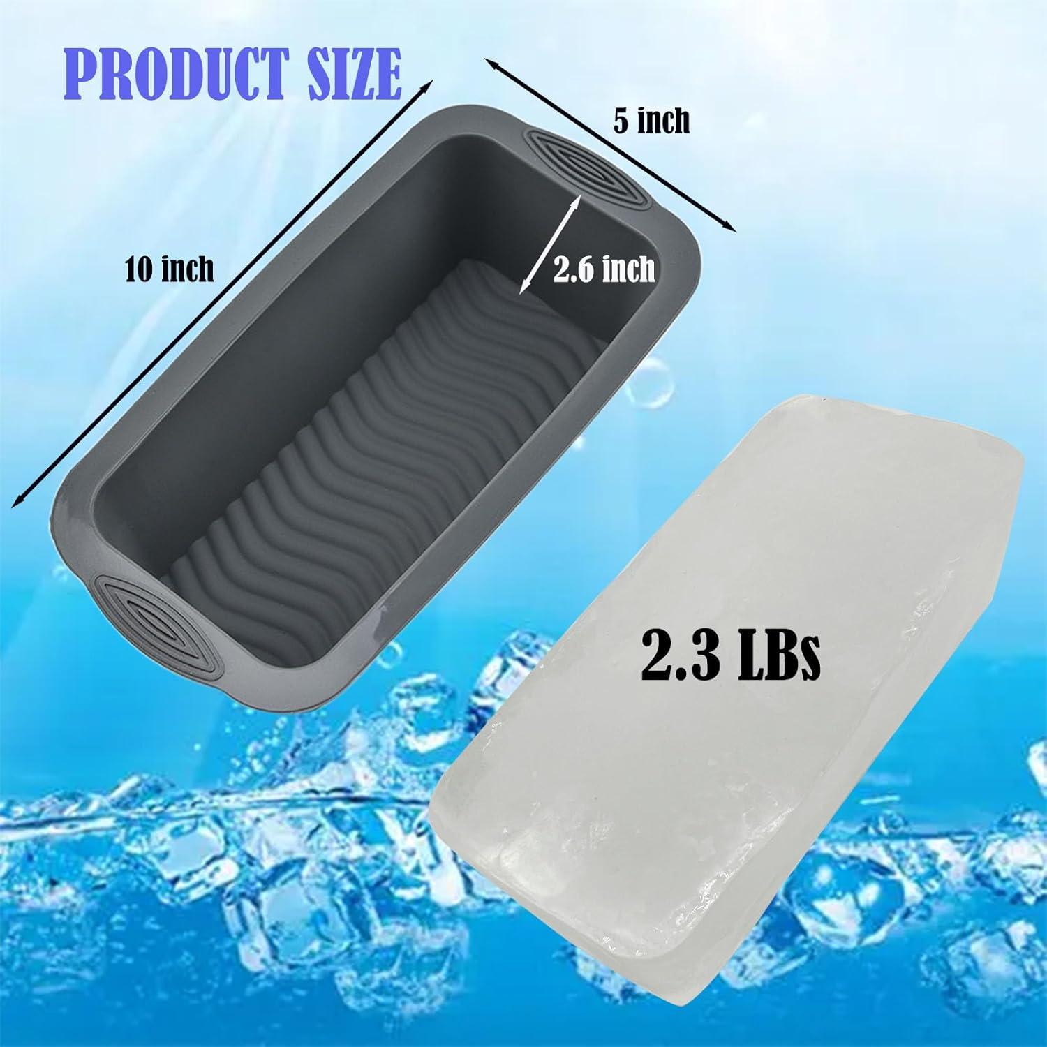 Molde de Hielo Grande YINOWON 6 Piezas Silicona Gris