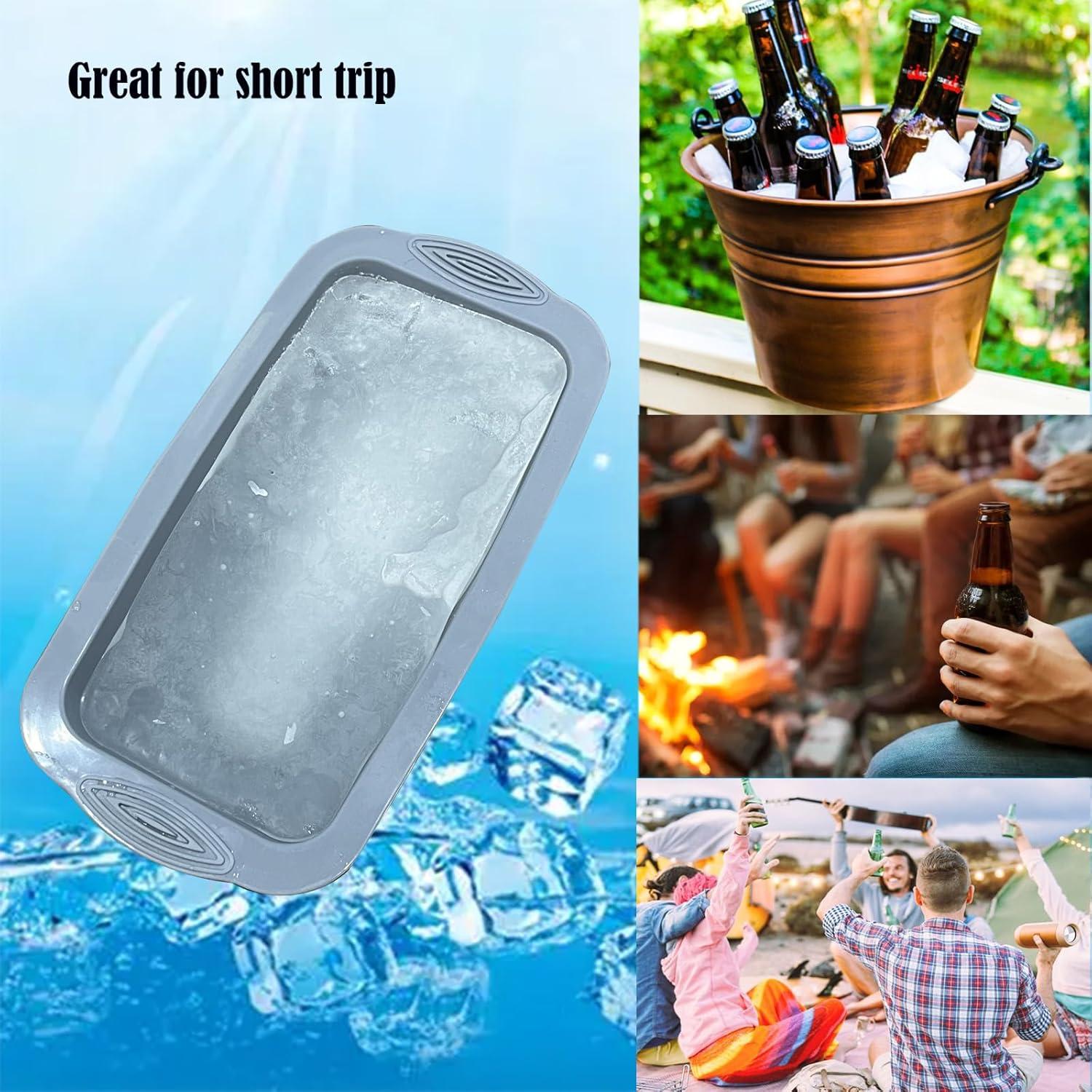 Molde de Hielo Grande YINOWON 6 Piezas Silicona Gris