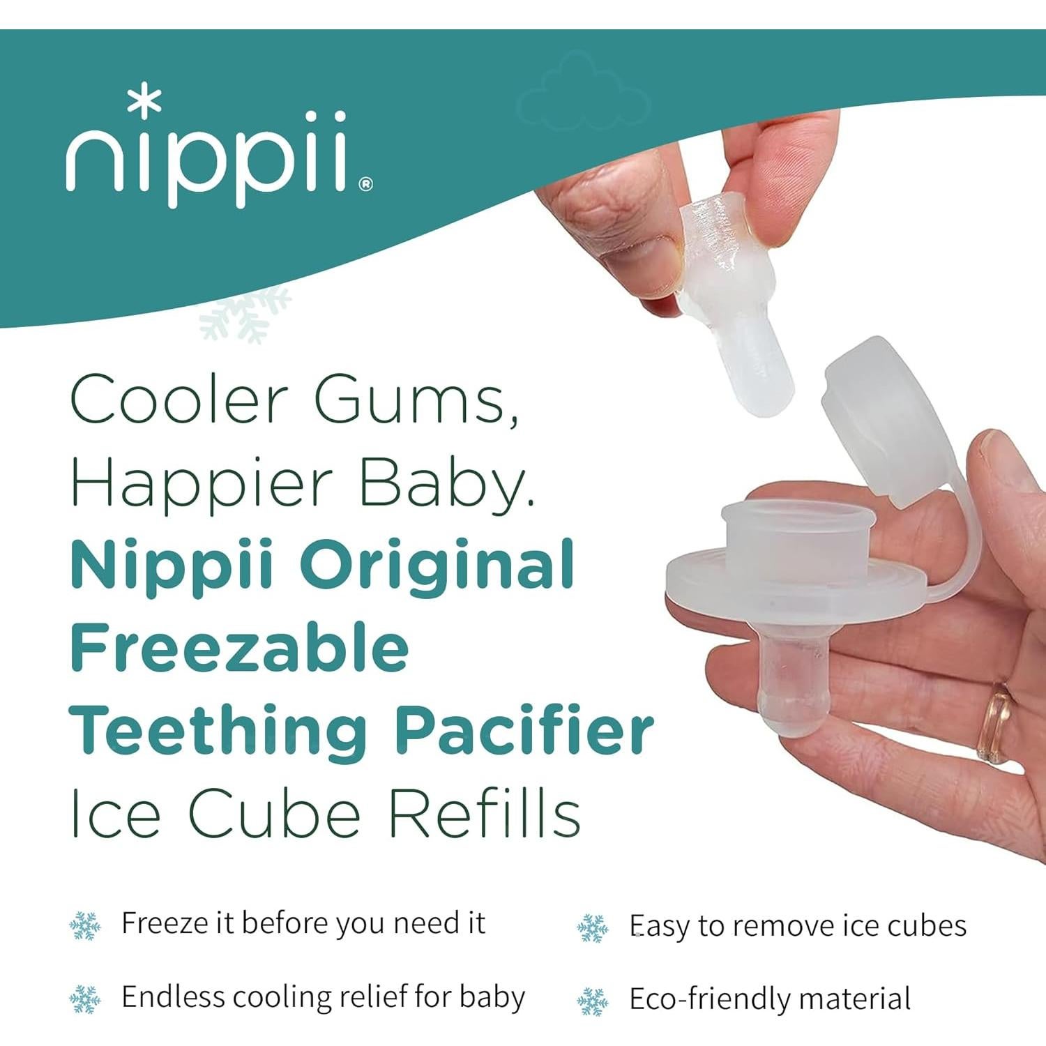 Bandeja de Hielo Silicona Nippii para Chupete Masticable 6 Cubos