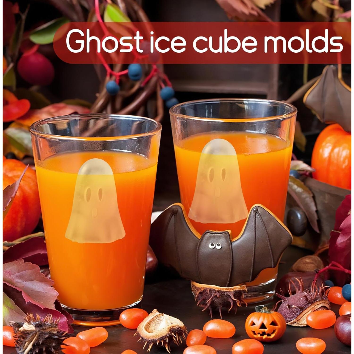 Molde de Hielo Fantasma LEBERY 4 Pcs Silicona Halloween