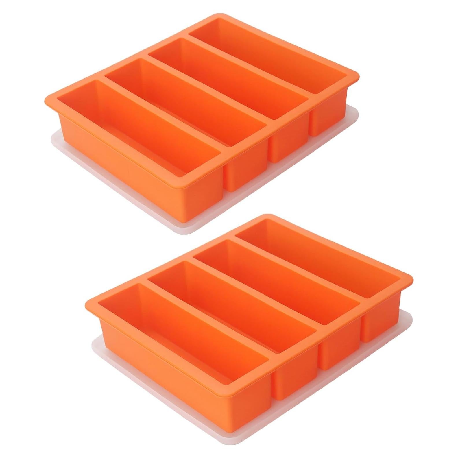 Bandeja de Hielo Grande Witice 2 Paquetes Silicona Naranja