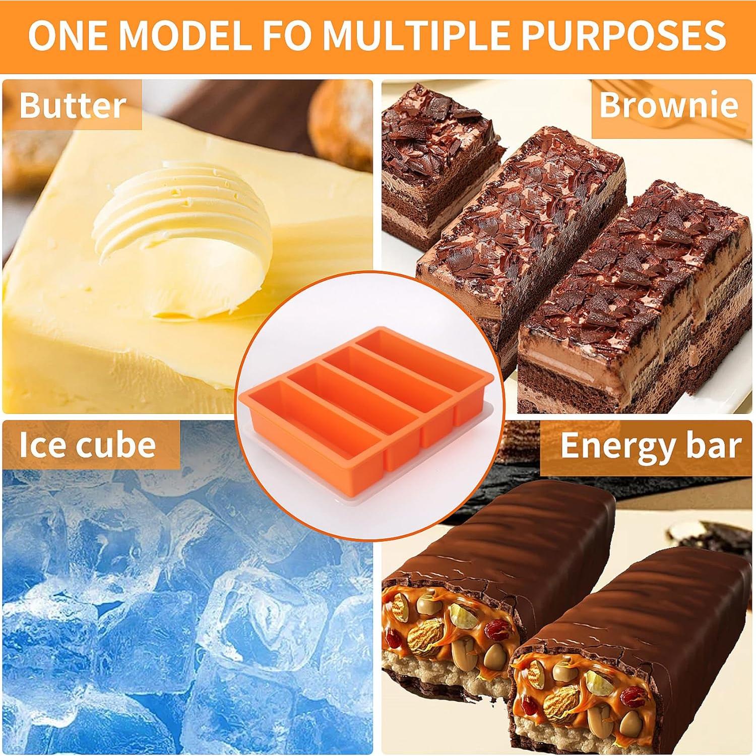 Bandeja de Hielo Grande Witice 2 Paquetes Silicona Naranja