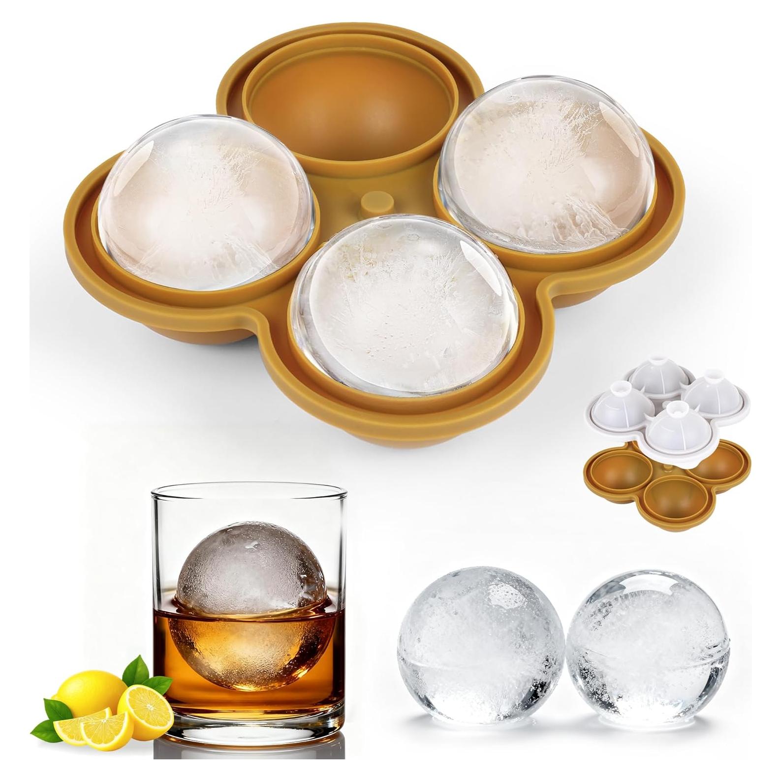 Molde de Hielo Redondo Eengenone 6.35 cm Silicona Verde Militar