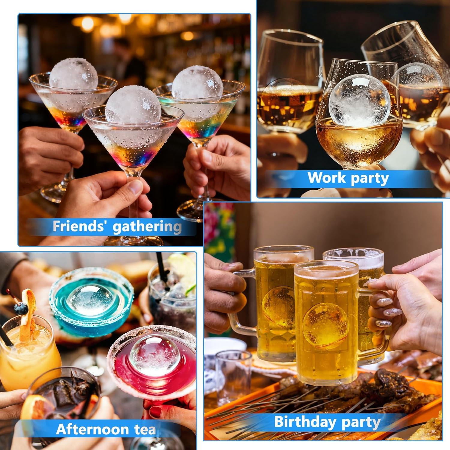 Molde de Hielo Redondo Eengenone 6.35 cm Silicona Verde Militar