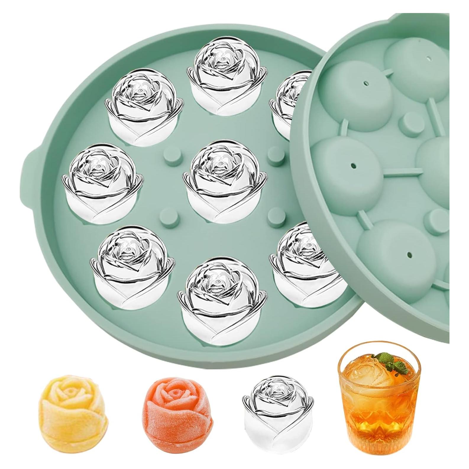 Molde de Hielo Rosa de Silicona Cyhdddr - 9 Rosas