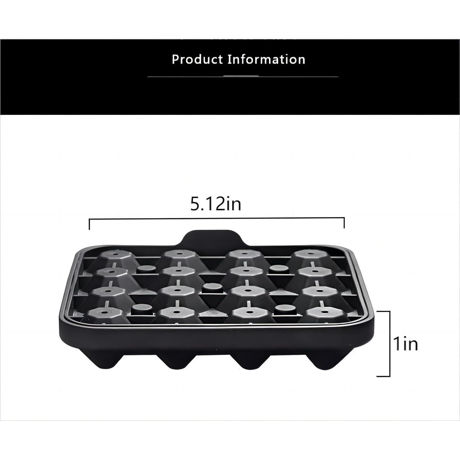 Moldes de Hielo en Silicona Gwindrise 2 Paquetes Diamante