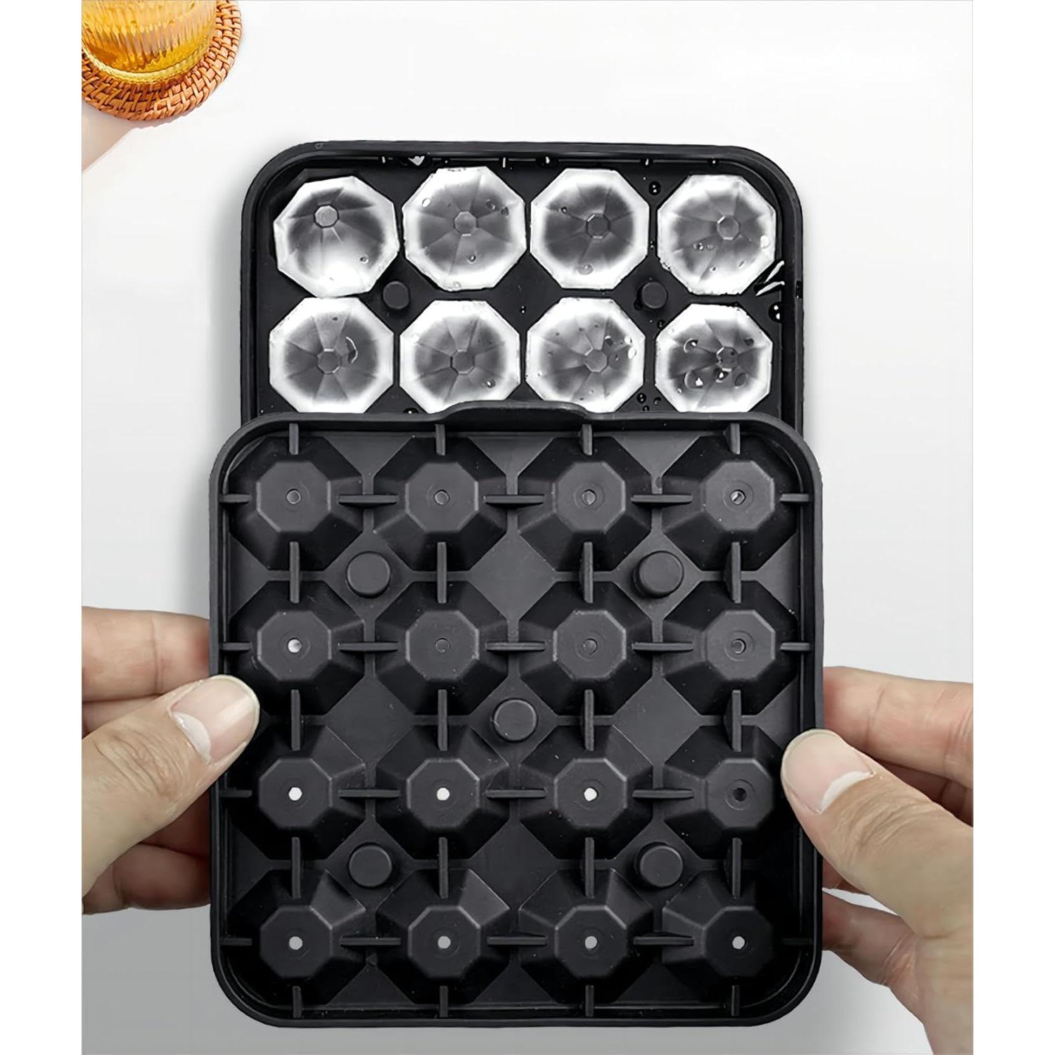 Moldes de Hielo en Silicona Gwindrise 2 Paquetes Diamante