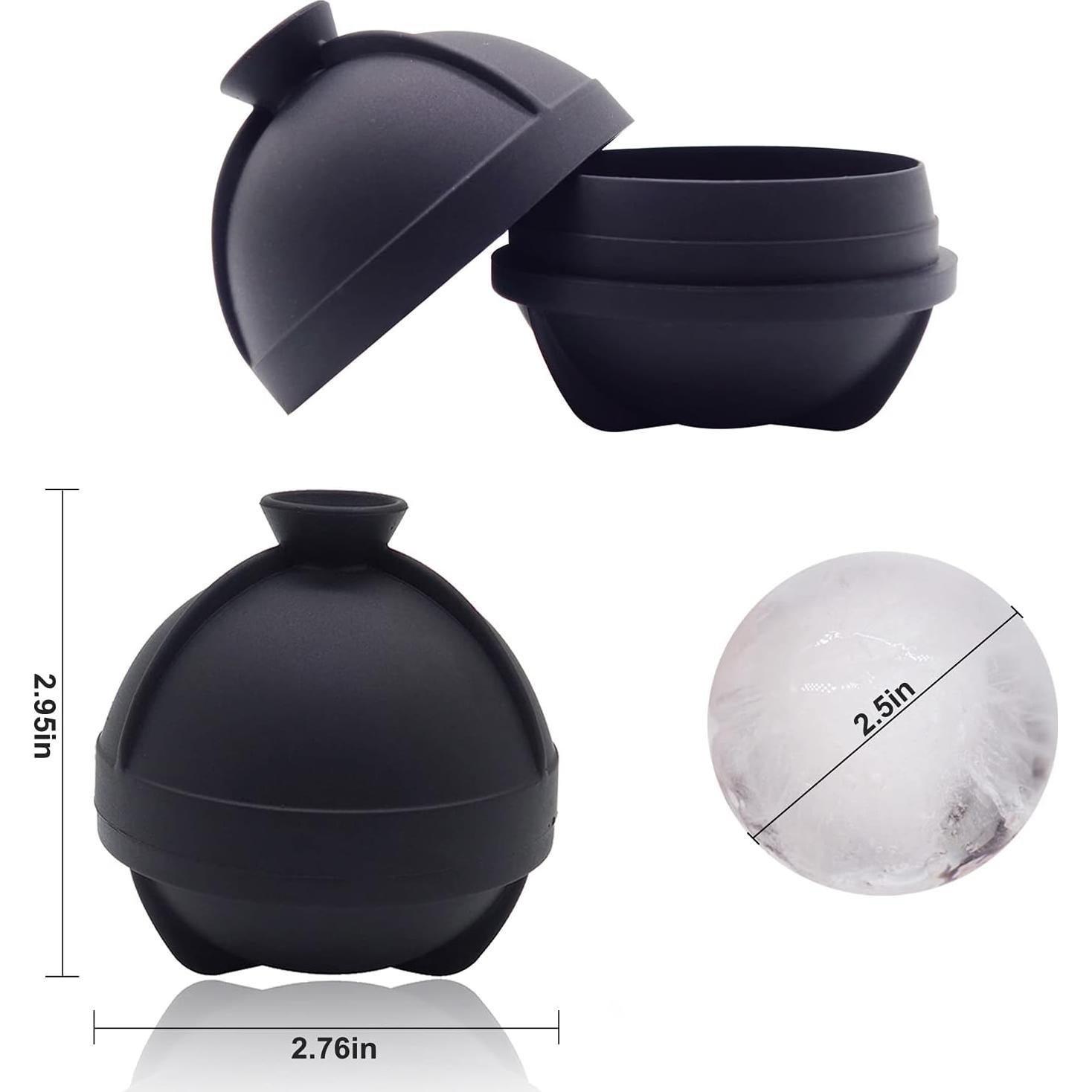 Juego de Moldes de Hielo Esféricos Helpcook - 4 Unidades 6.35 cm