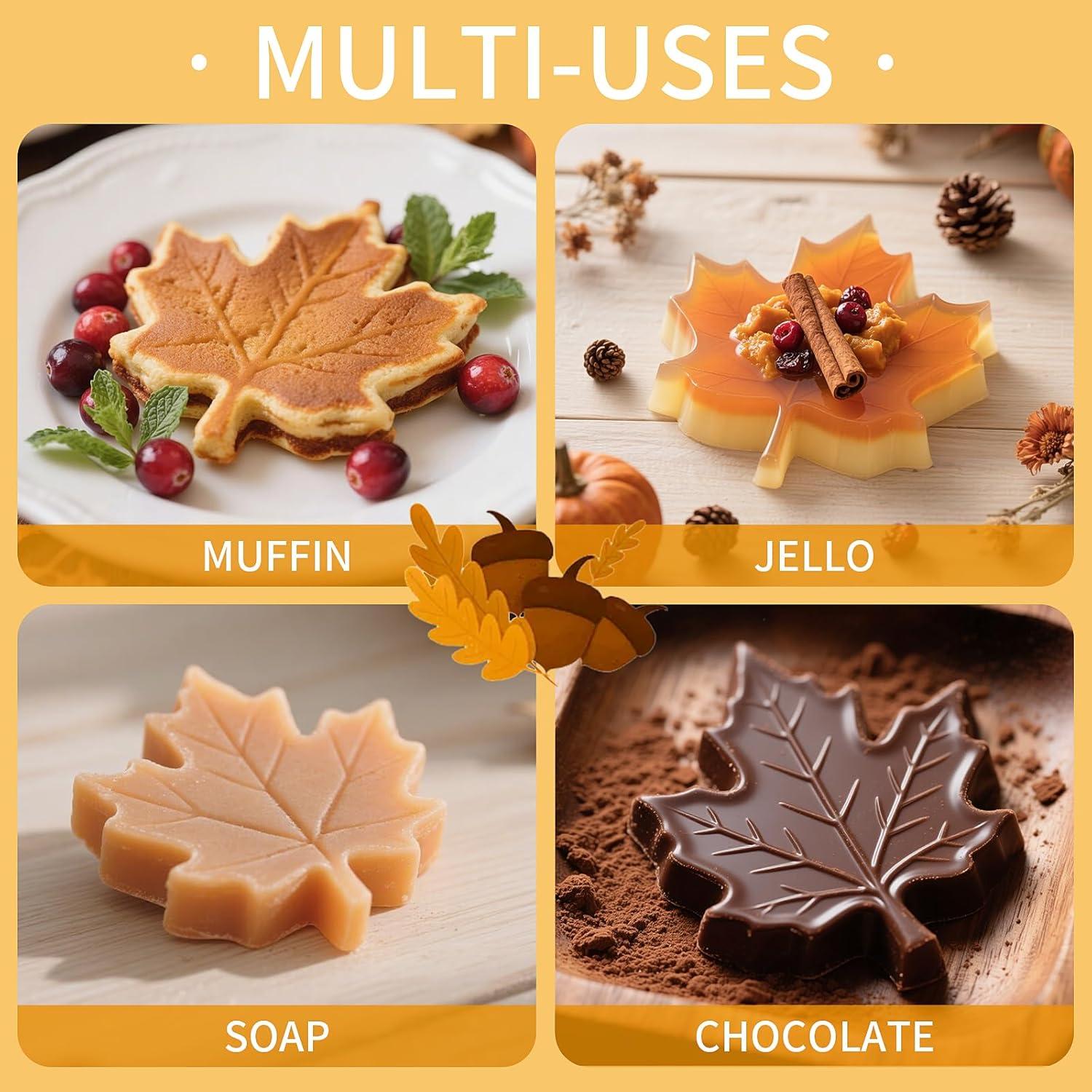 Moldes de Silicona Dootafy Calabaza y Hoja de Arce 2 Pzas