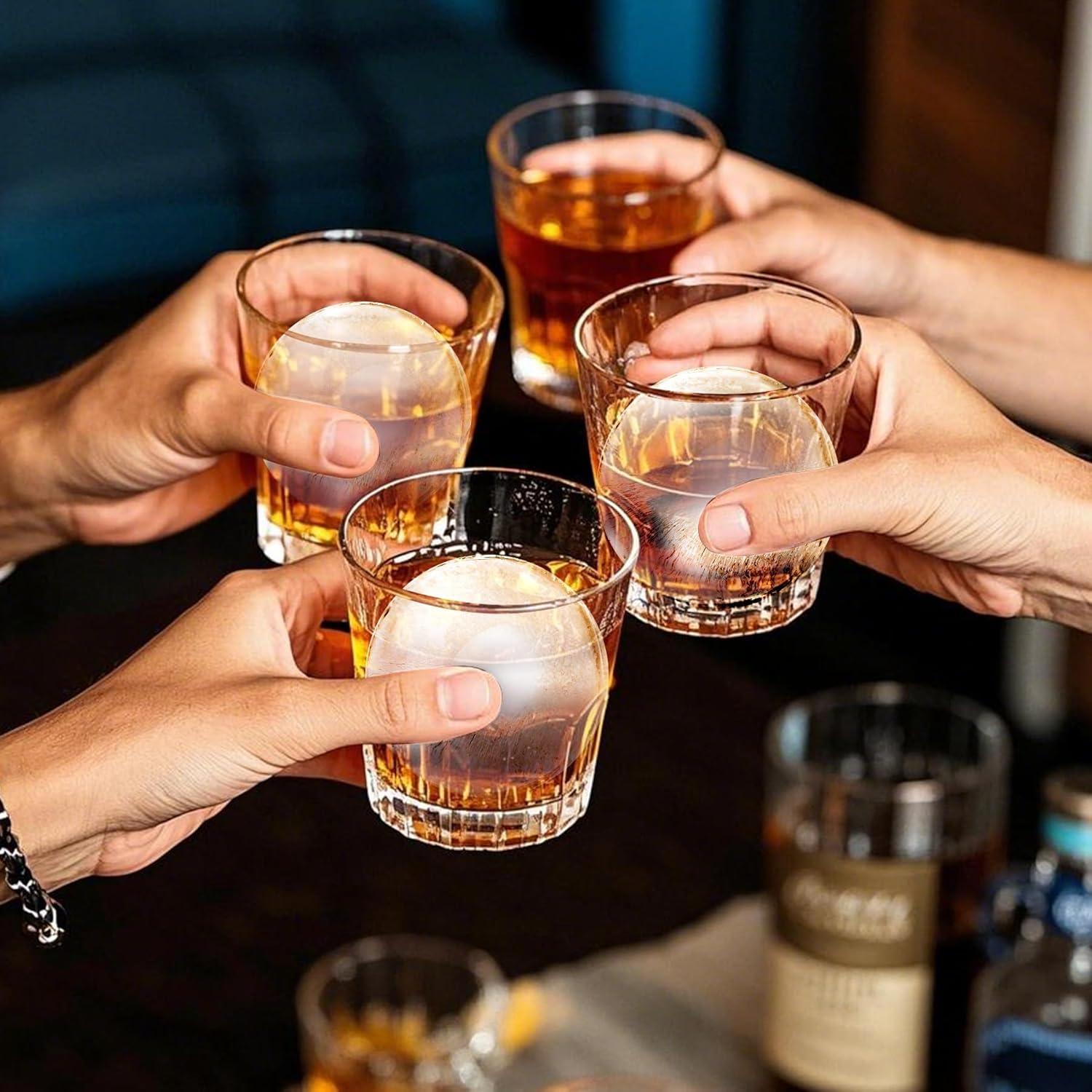 Molde de Hielo Redondo Grande Shemakes 4 Cavidades Silicona