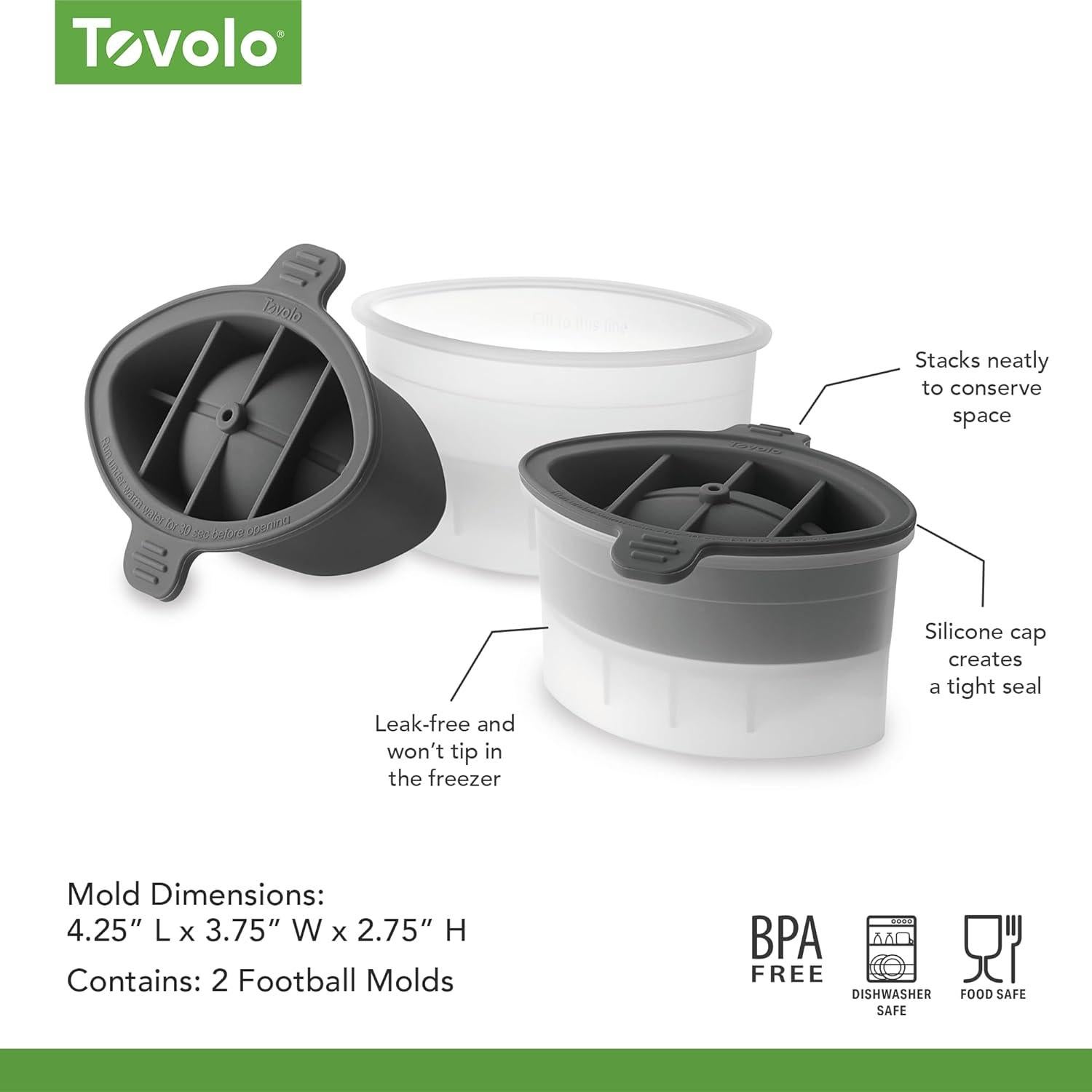 Moldes de Hielo Tovolo - Set de 2 en Forma de Fútbol