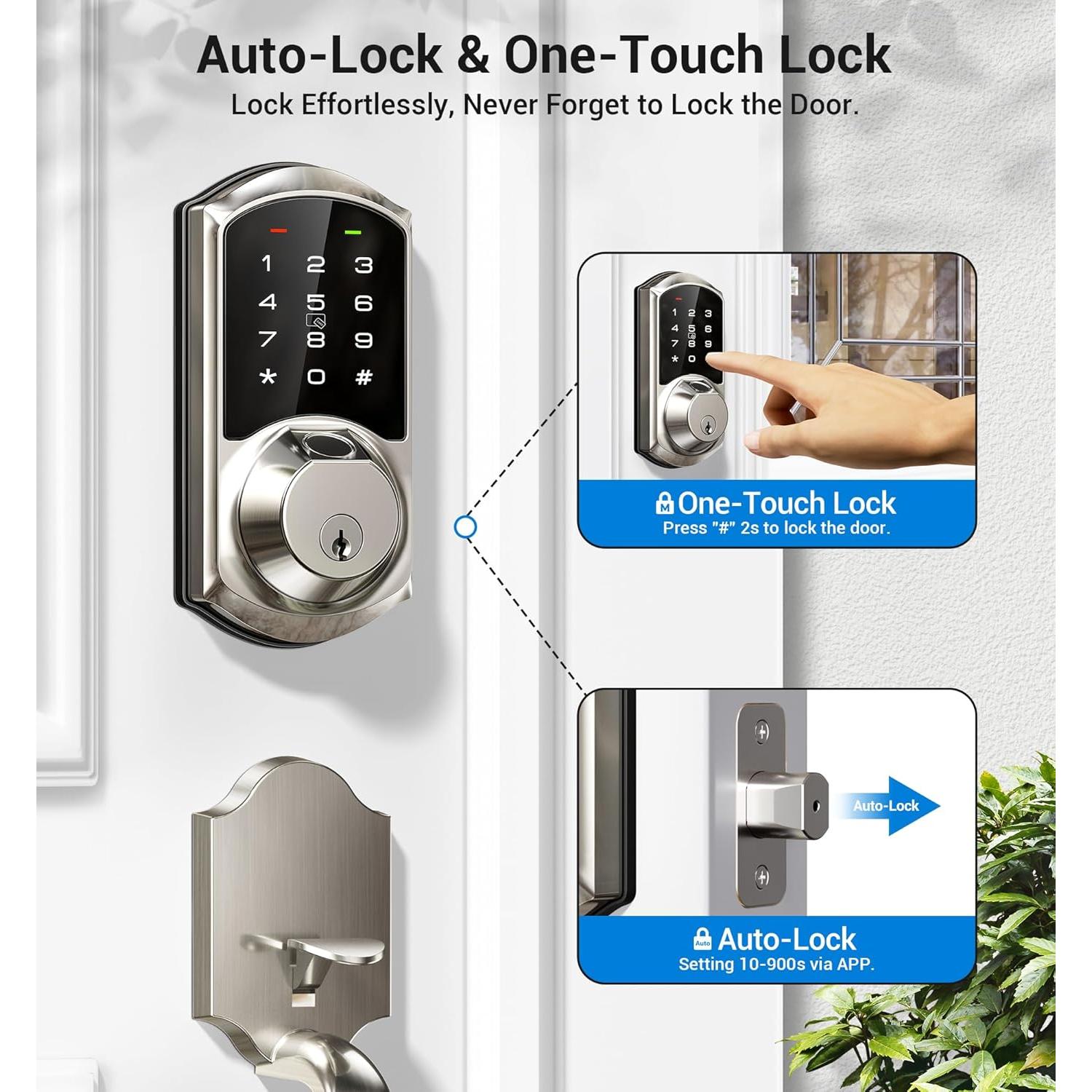 Cerradura Inteligente Veise VE07 con Huella Dactilar y App