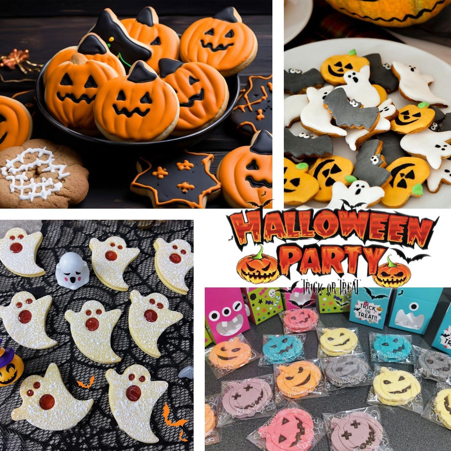 Juego de 5 Cortadores de Galletas Halloween Hodvya - Acero Inoxidable