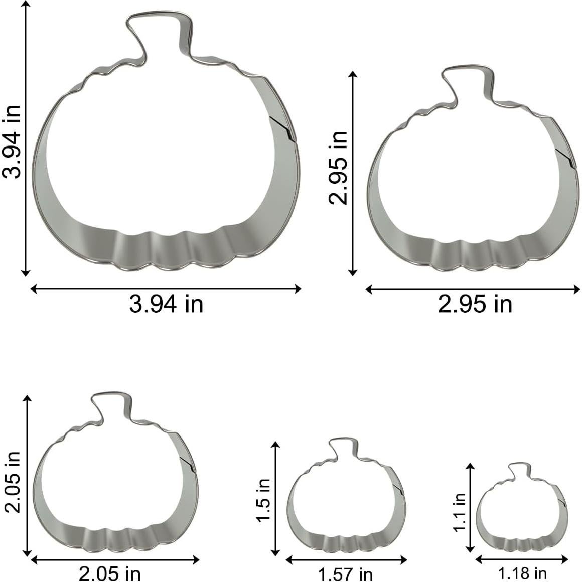 Juego de Cortadores de Galletas de Calabaza VTUGP - 5 Piezas