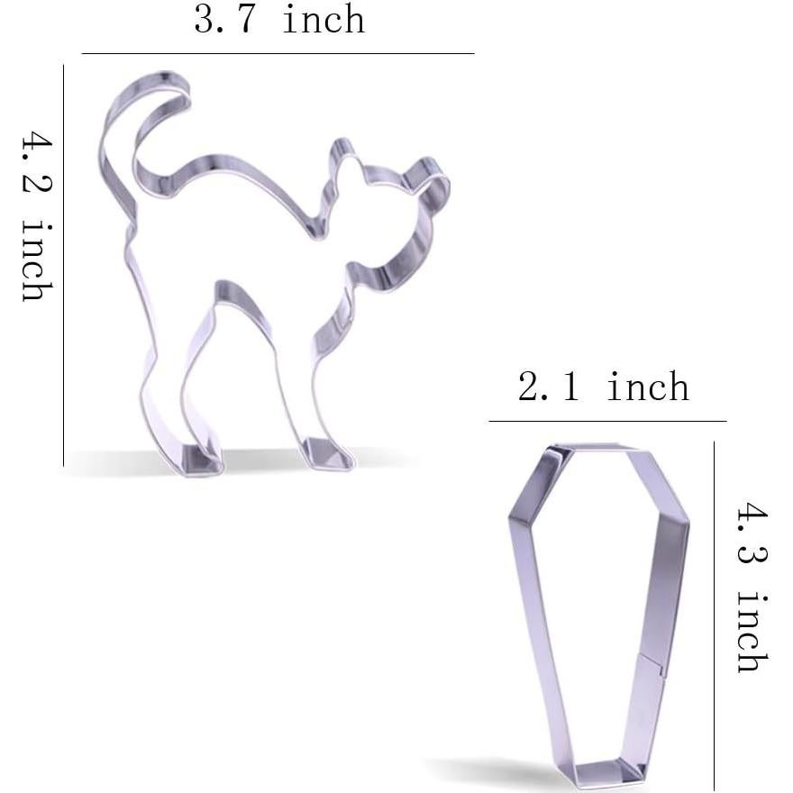 Juego de Cortadores de Galletas de Halloween Keewah - 7 Piezas Acero Inoxidable