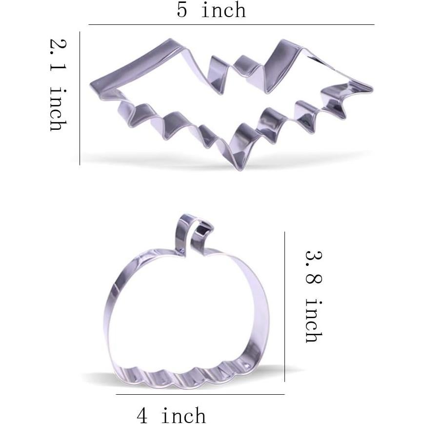 Juego de Cortadores de Galletas de Halloween Keewah - 7 Piezas Acero Inoxidable