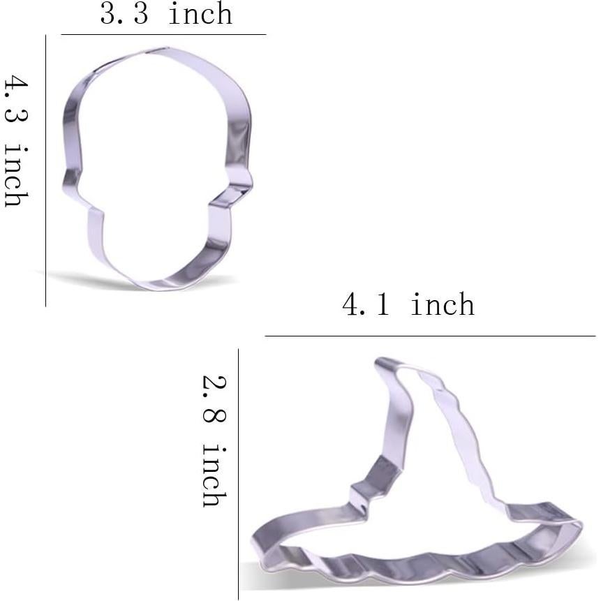 Juego de Cortadores de Galletas de Halloween Keewah - 7 Piezas Acero Inoxidable