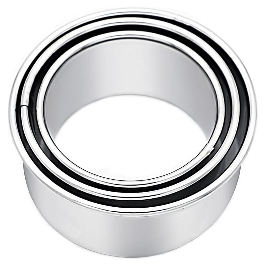 Juego de Cortadores de Galletas Redondos Tppyony - 3 Piezas Acero Inoxidable