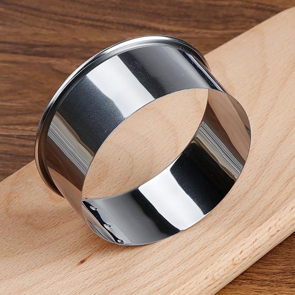 Juego de Cortadores de Galletas Redondos Tppyony - 3 Piezas Acero Inoxidable