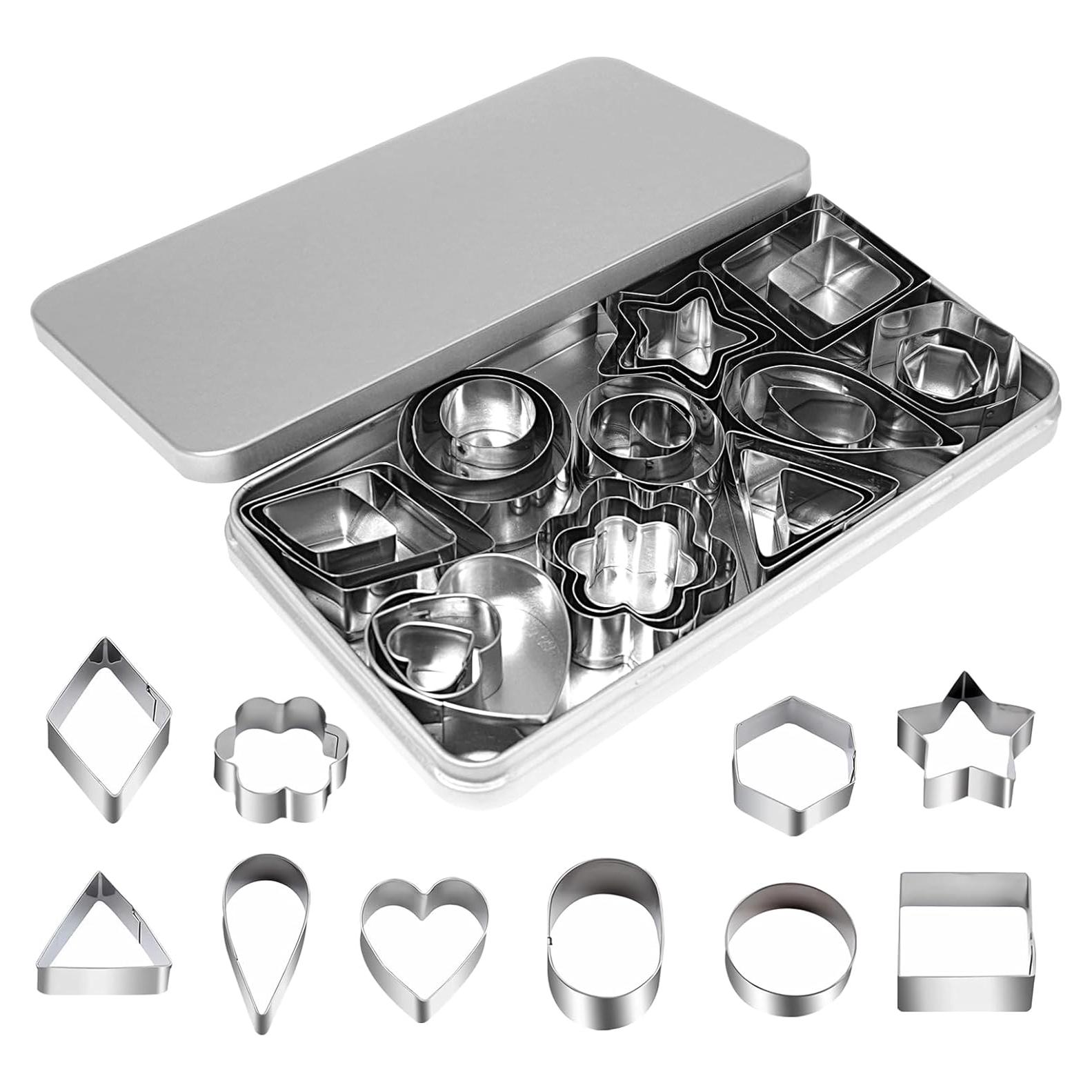 Juego de Cortadores de Galletas PEAKCLOUDS - 30 Piezas de Acero Inoxidable