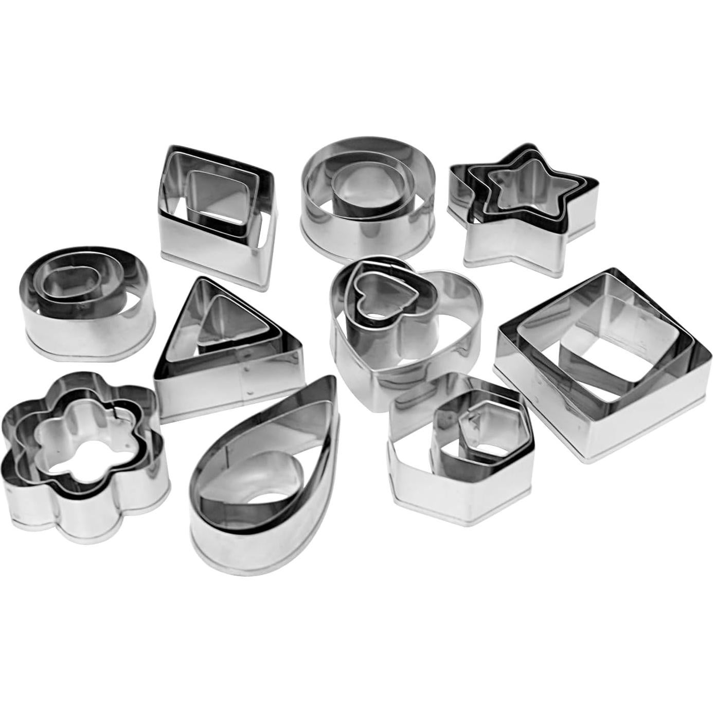 Juego de Cortadores de Galletas PEAKCLOUDS - 30 Piezas de Acero Inoxidable