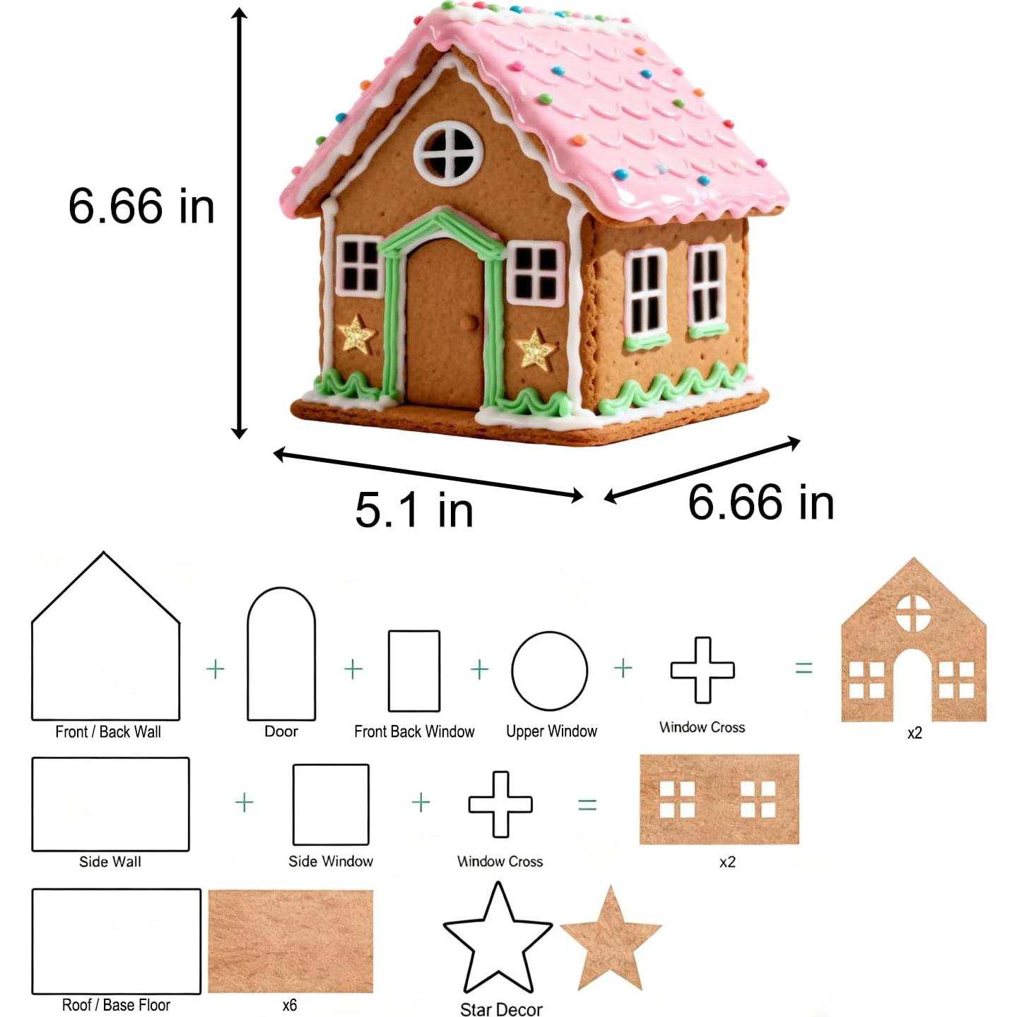 Juego de 10 Cortadores de Galletas Casa de Jengibre YomiFamily