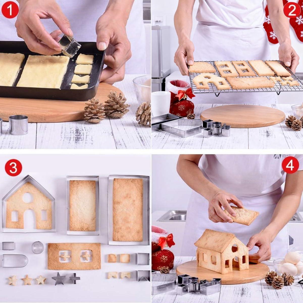 Juego de 10 Cortadores de Galletas Casa de Jengibre YomiFamily