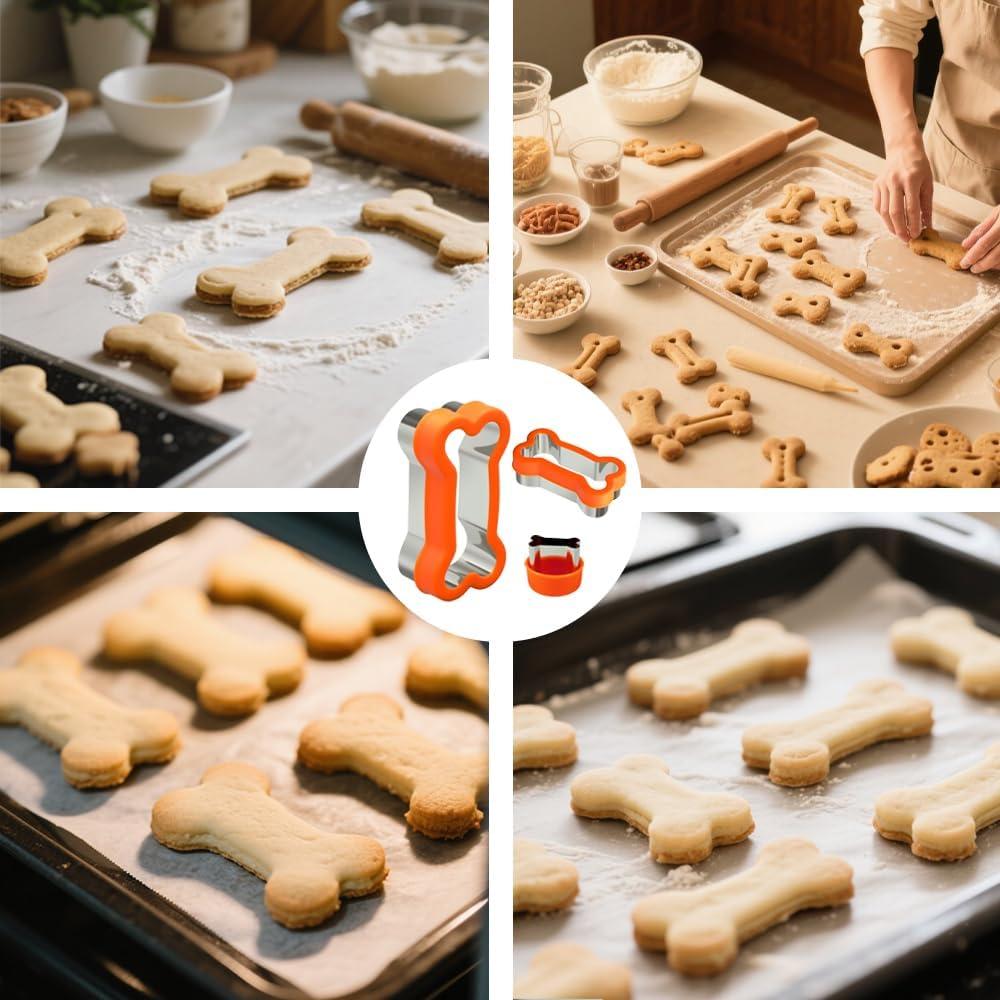 Juego de Cortadores de Galletas para Perros VTUGP - 3 Piezas