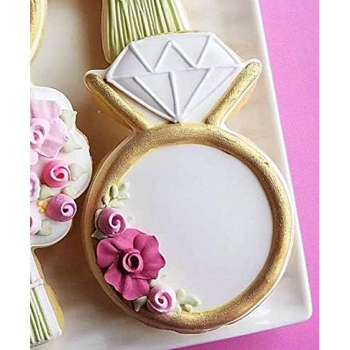 Ann Clark Cookie Cutters Diamond Engagement Wedding Ring Cookie Cutter 3.75" Made in USA