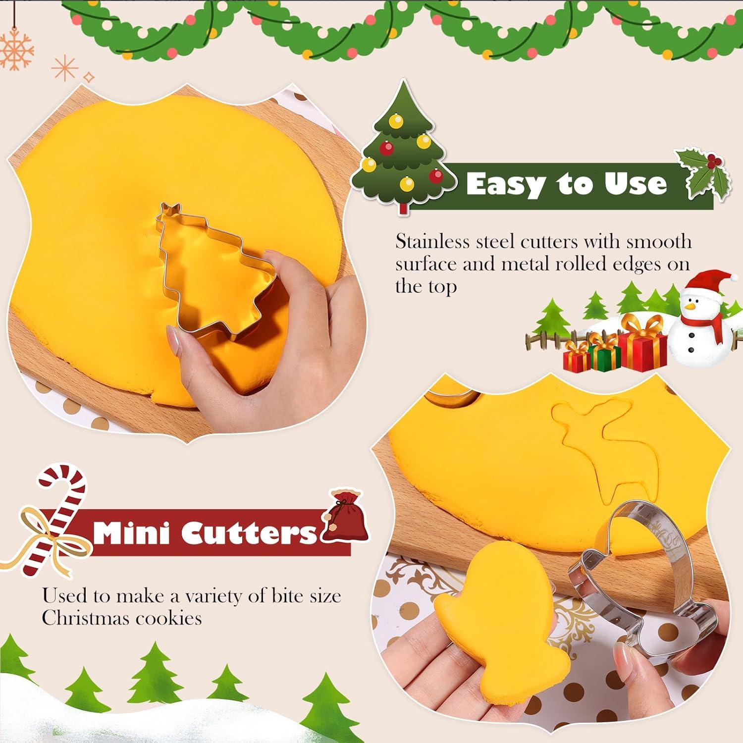 Juego de Cortadores de Galletas de Navidad LifeisLuck - 12 Piezas