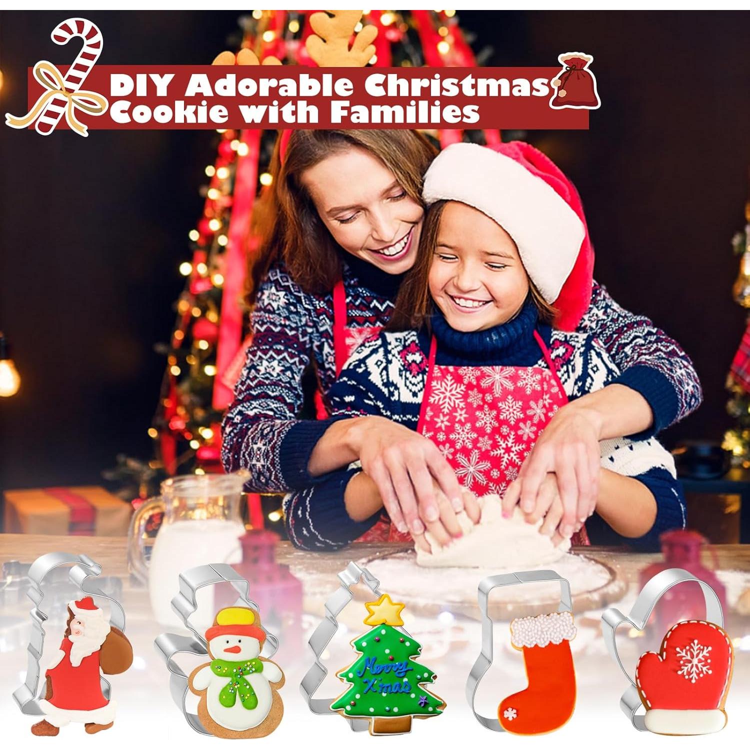 Juego de Cortadores de Galletas de Navidad LifeisLuck - 12 Piezas