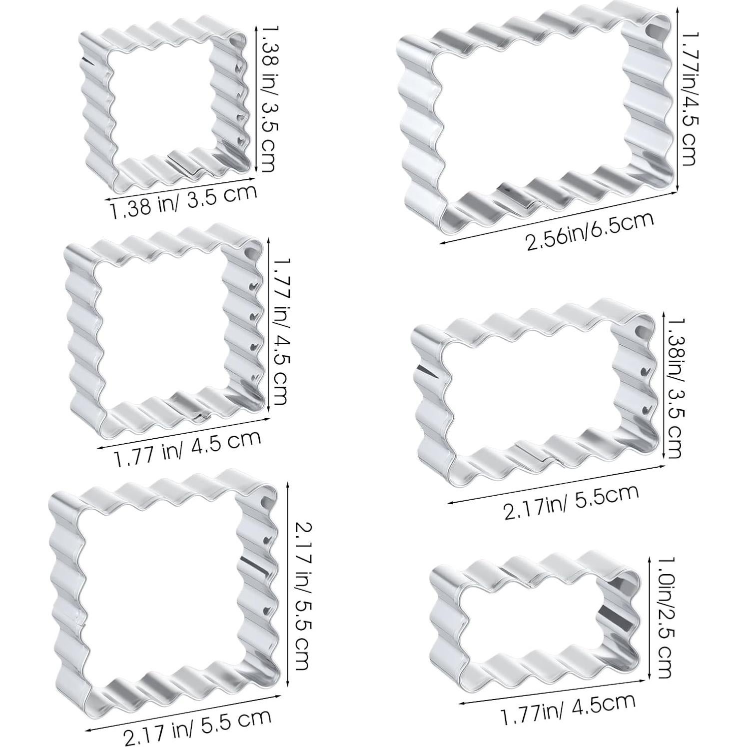 Juego de Cortadores de Galletas Sorcristy 6 Piezas Acero Inoxidable