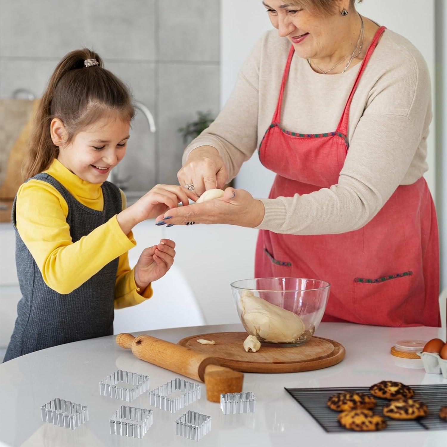 Juego de Cortadores de Galletas Sorcristy 6 Piezas Acero Inoxidable
