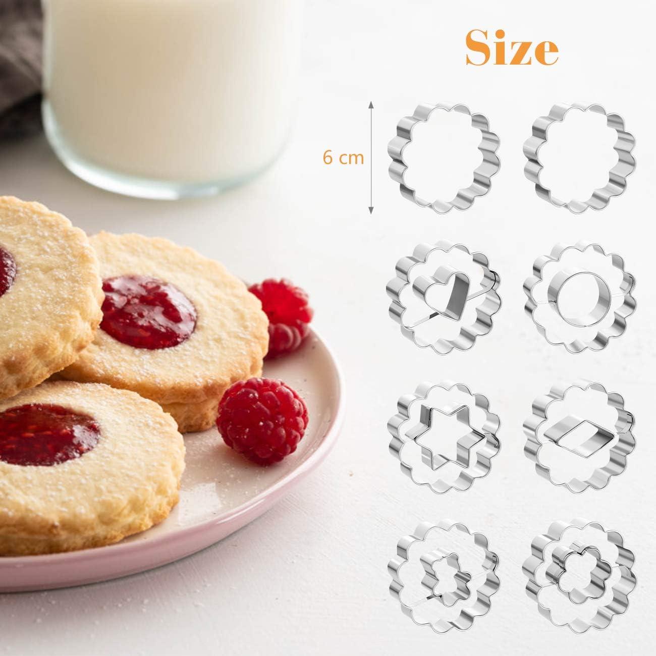 Cortadores de Galletas Linzer GWHOLE 8 Piezas Acero Inoxidable