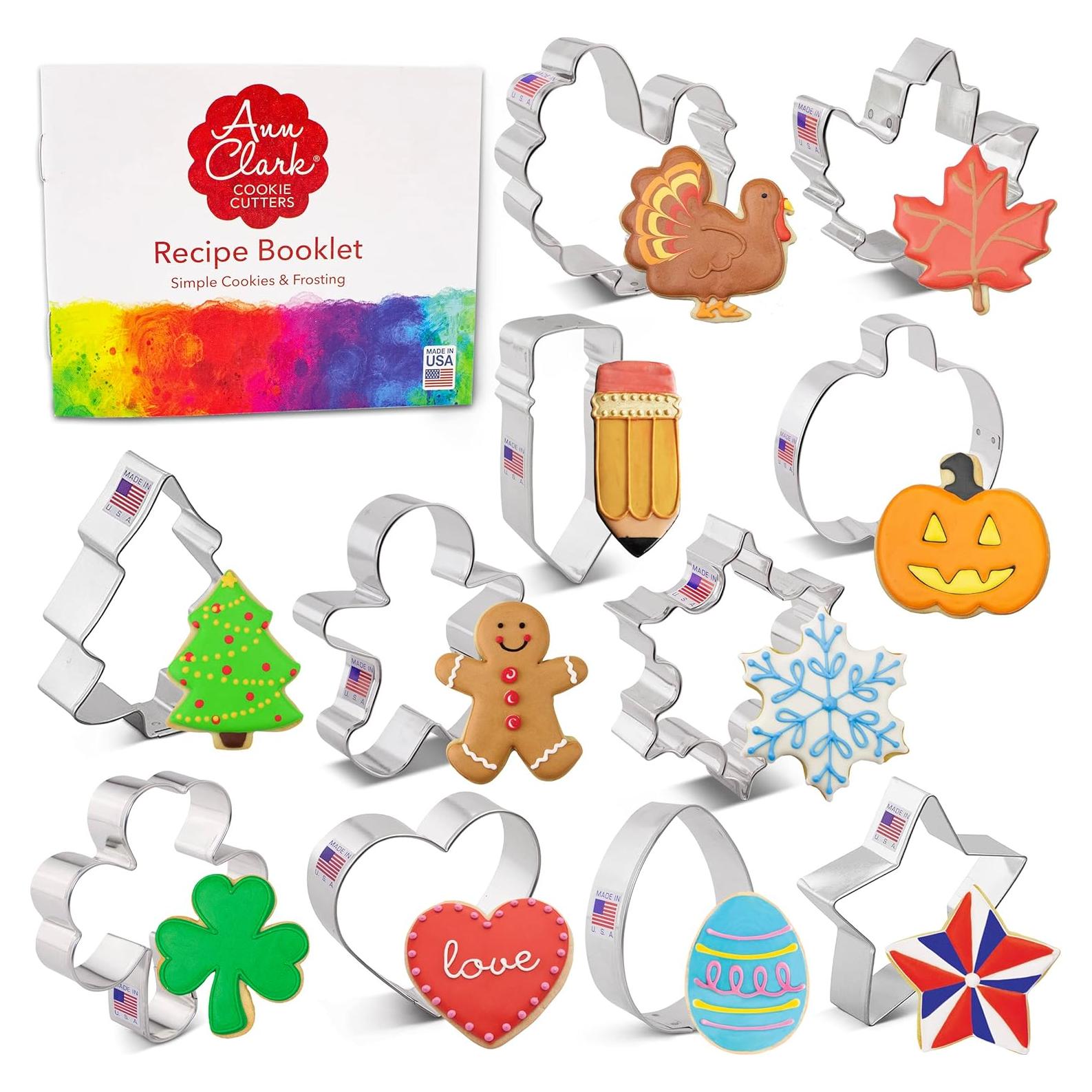 Cortadores de Galletas Ann Clark 11 Piezas para Festividades