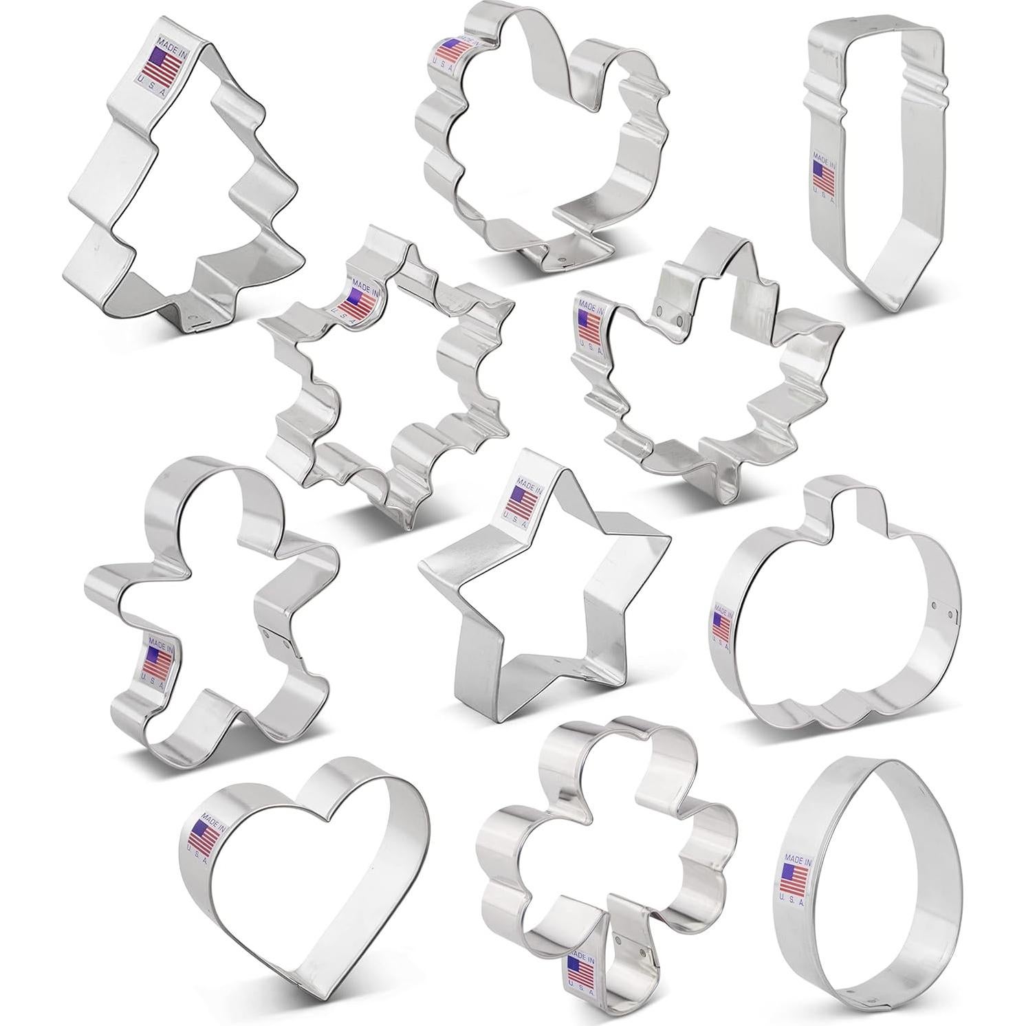 Cortadores de Galletas Ann Clark 11 Piezas para Festividades