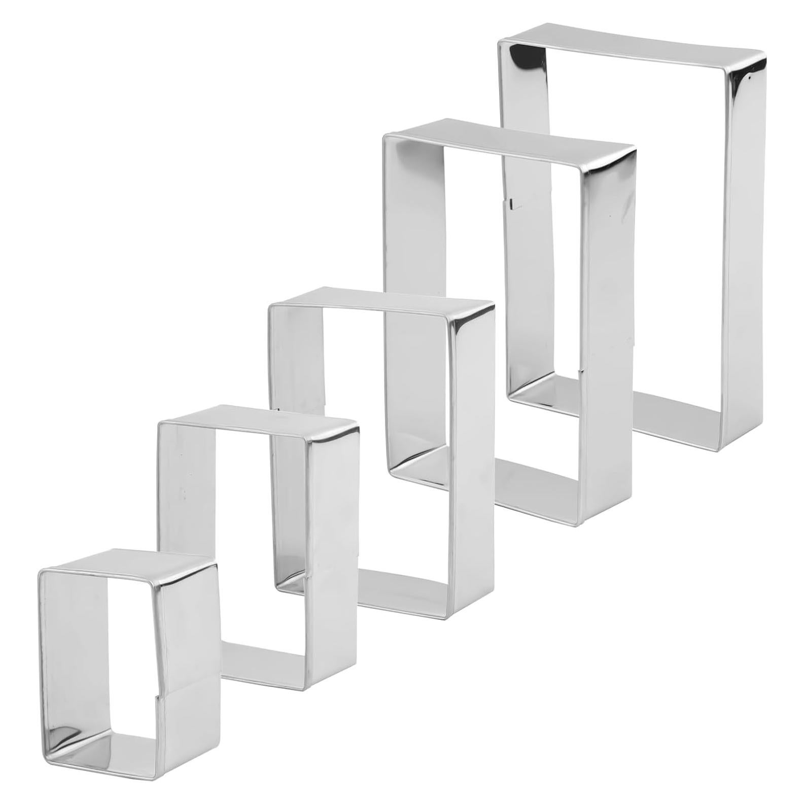 Juego de 5 Cortadores de Galletas Rectangulares PEUTIER Acero Inoxidable