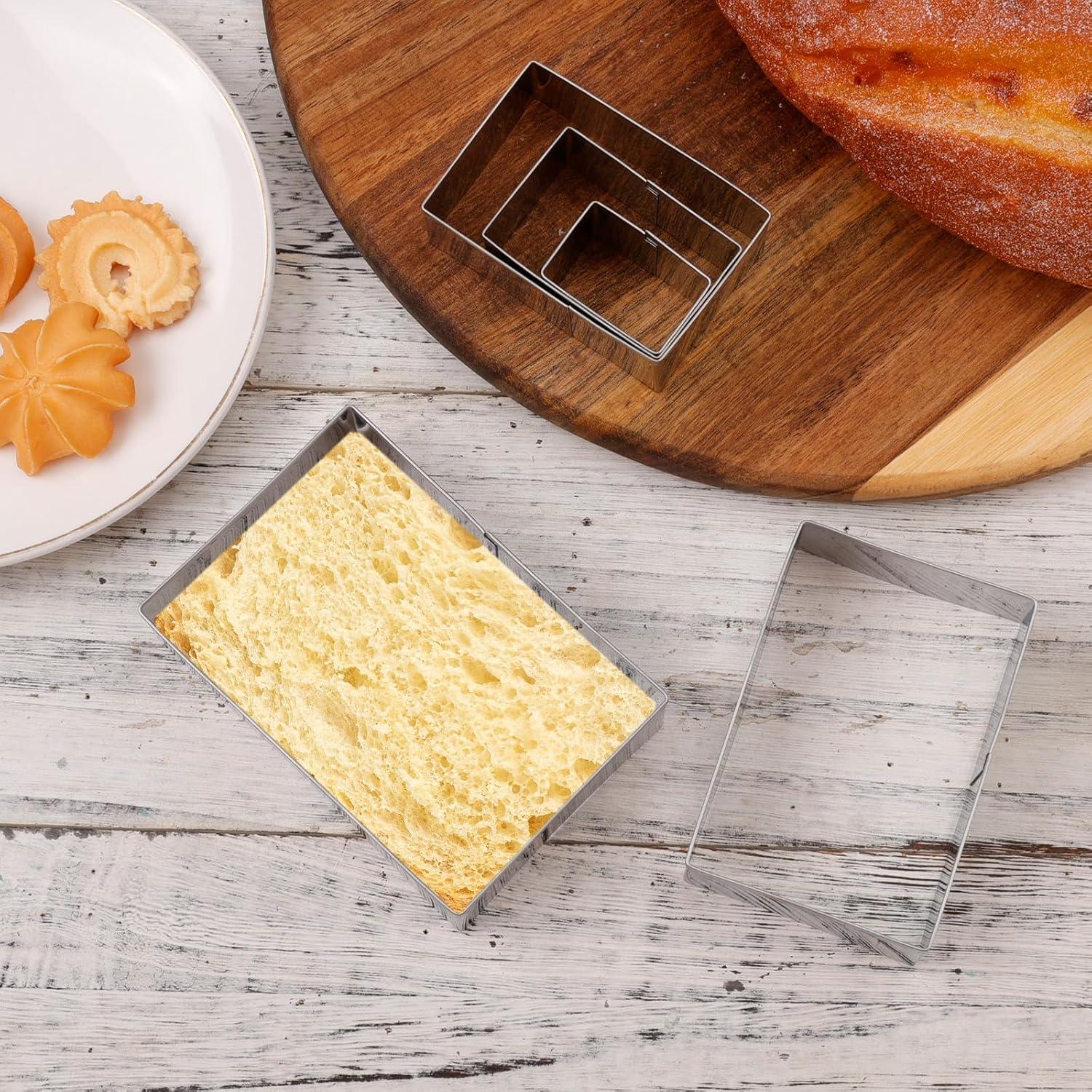 Juego de 5 Cortadores de Galletas Rectangulares PEUTIER Acero Inoxidable