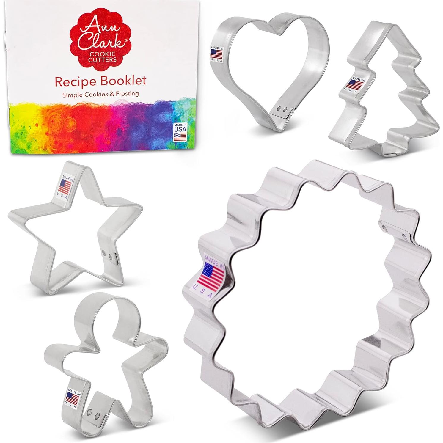 Cortadores de Galletas Linzer Ann Clark - Set 5 Piezas Navidad