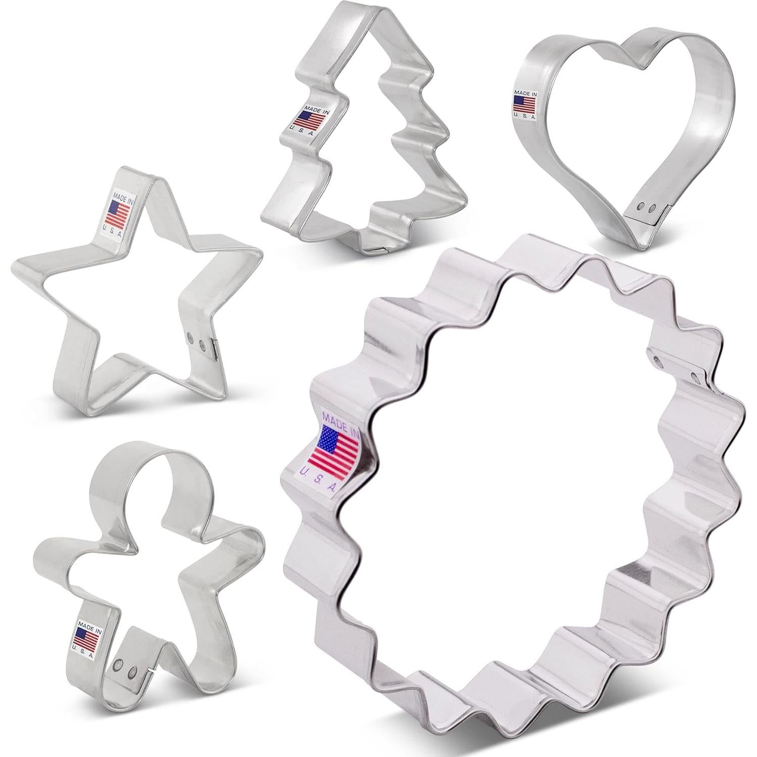 Cortadores de Galletas Linzer Ann Clark - Set 5 Piezas Navidad