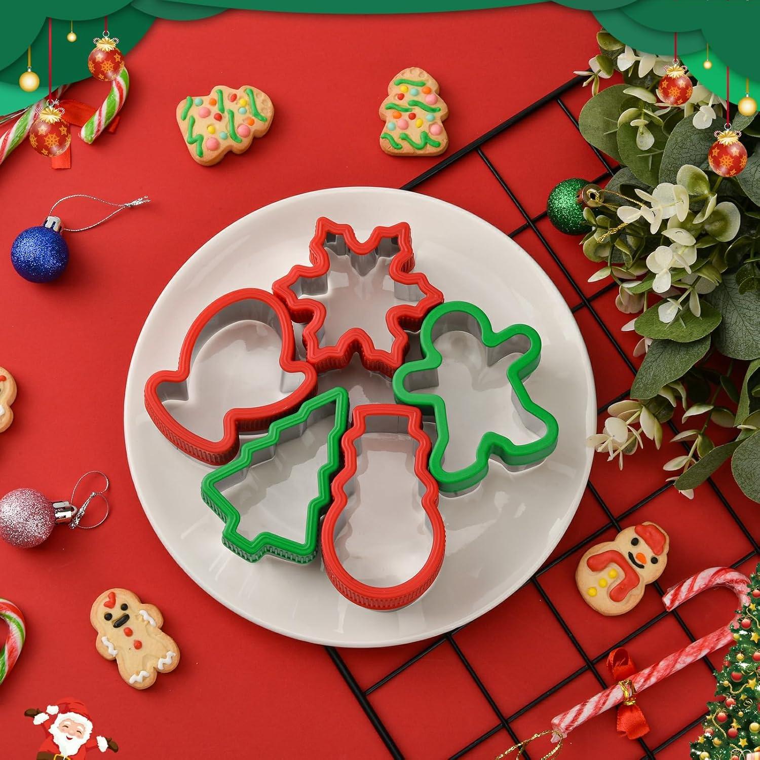 Juego de Cortadores de Galletas de Navidad Aucpod - 5 Piezas