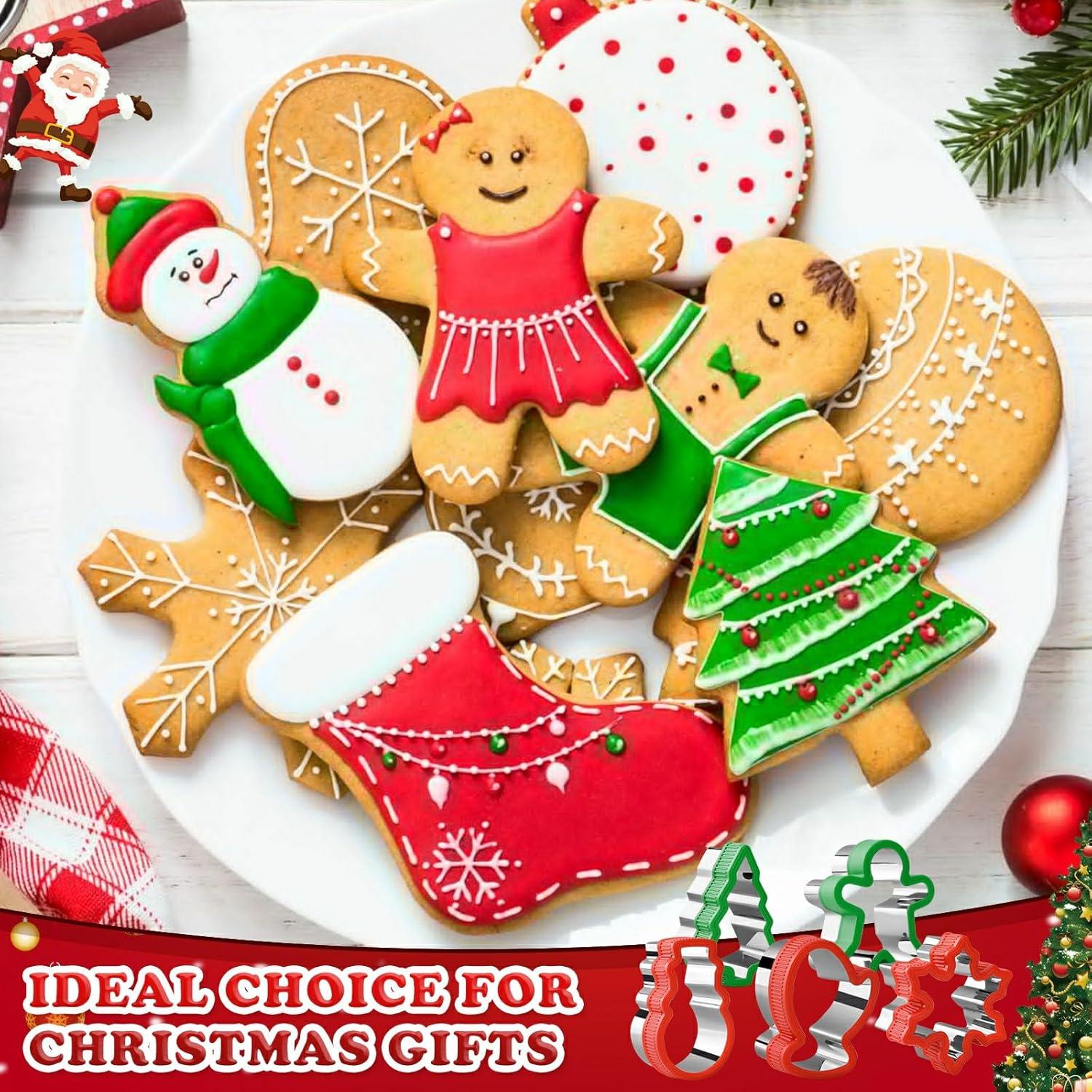 Juego de Cortadores de Galletas de Navidad Aucpod - 5 Piezas