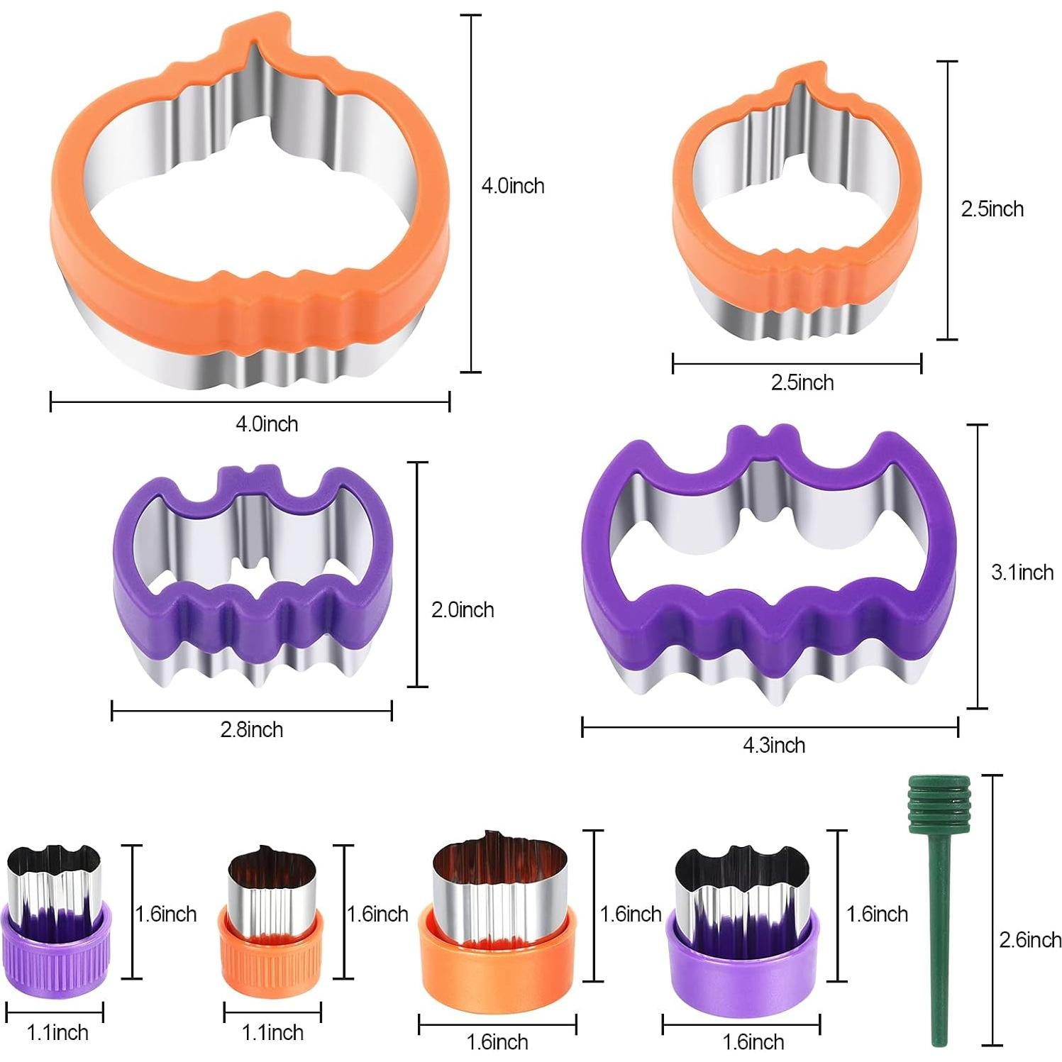 Juego de Cortadores de Galletas Halloween IRCtek 8 Piezas