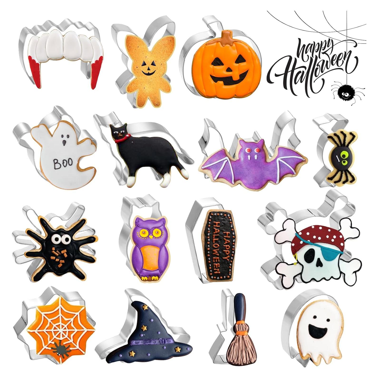 Juego de 15 Cortadores de Galletas Halloween LifeisLuck