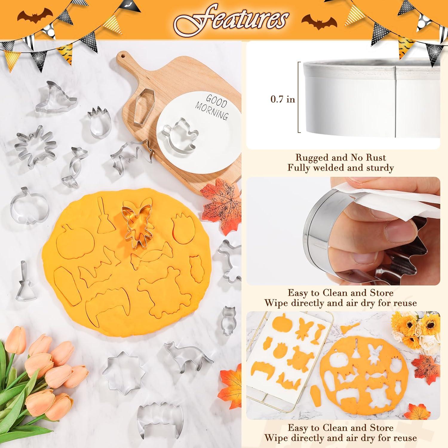 Juego de 15 Cortadores de Galletas Halloween LifeisLuck