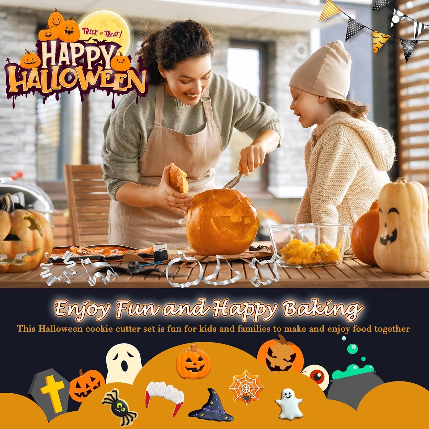 Juego de 15 Cortadores de Galletas Halloween LifeisLuck